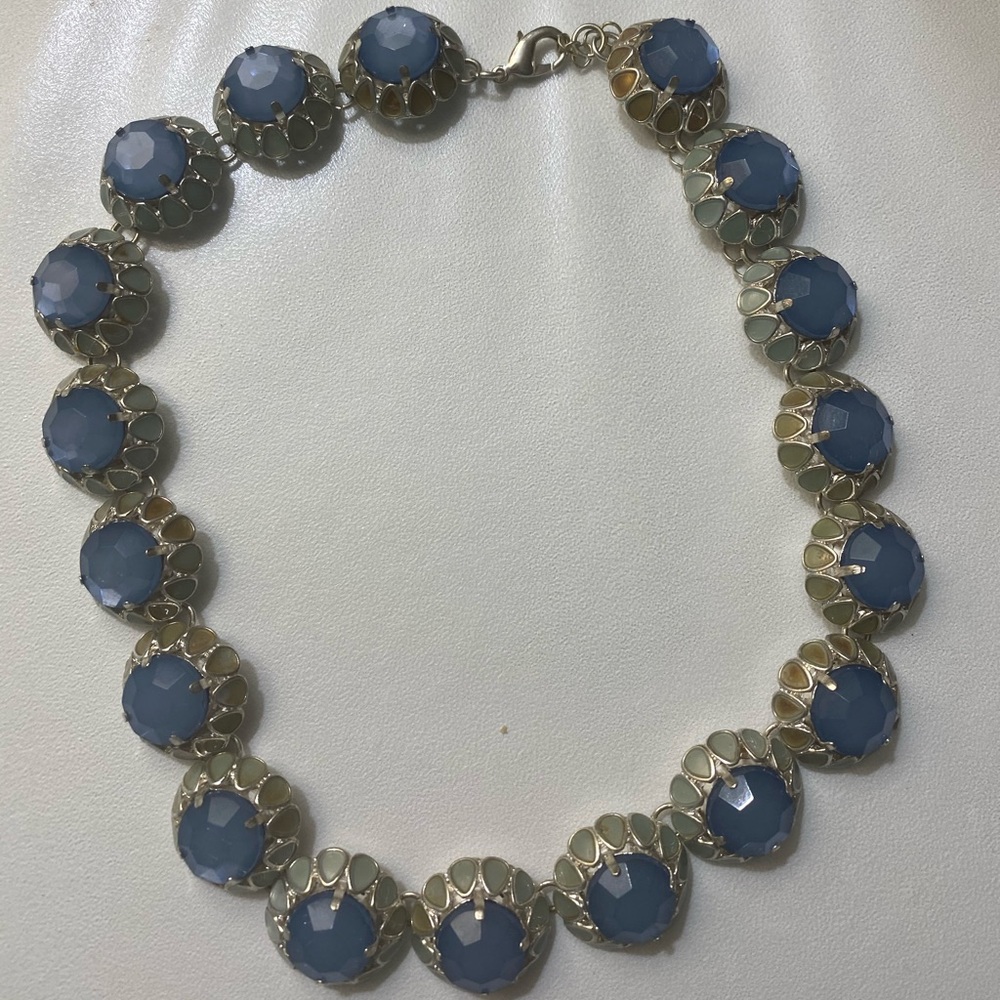 Periwinkle and Silver Statement Necklace